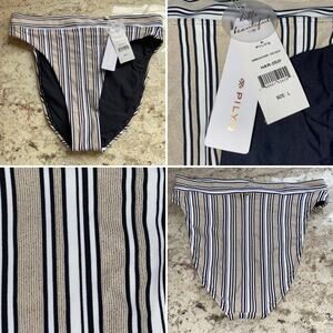 NEW $79 Revolve PQ PilyQ Harbour Stripe High Waist Bottom Large NWT
